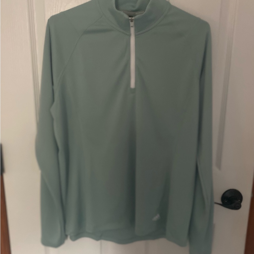 Adidas Green Quarter-Zip Pullover